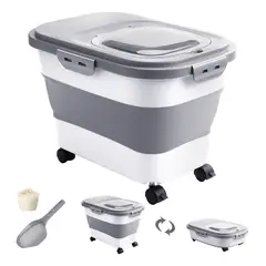 EVERSO - Contenedores Plegables Almacenamiento De Alimentos Con Rueda