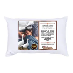GENERICO - ALMOHADA PLUMA DE GANSO 300 HILOS 50X70CMS 1200G