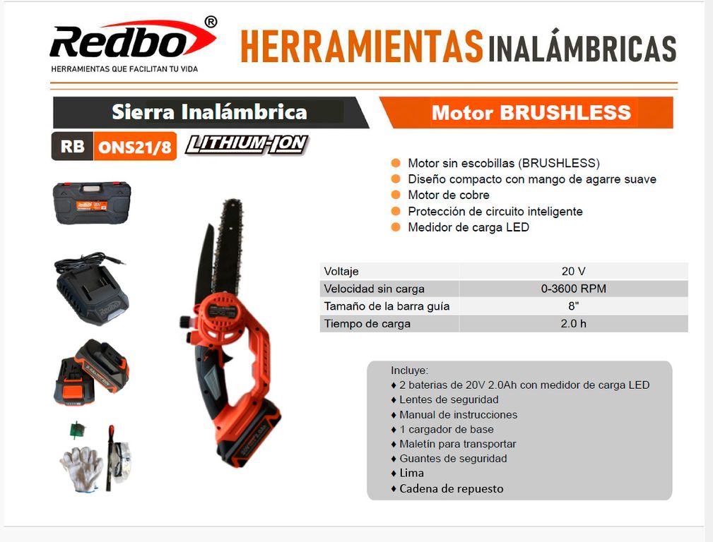 Sierra Inalámbrica RB-ONS218 BL