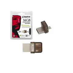KINGSTON - Pen Drive Usb Datatraveler Microduo Otg 16gb Marrón Liso