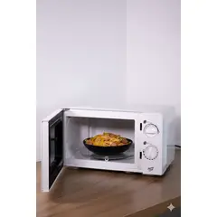 TELEFUNKEN - Horno Microondas Analógico 20 Litros Blanco Modelo TFK-20 A