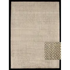 DECORUGZ - Alfombra Vinílica Lavable Palma Borde Negro 160x230