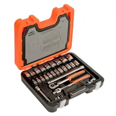 BAHCO - Juego De Dados De 1/2 + Llaves Combinadas 40 Pzs. S400