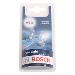 BOSCH - Pack Ampolletas 12v W5w T10 Halógena para Auto