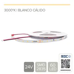 STOREFIX - TIRA LED 24V COLOR BLANCO CÁLIDO DE USO INTERIOR - (Rollo 10 mts)