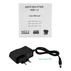 GENERICO - Splitter Hdmi 1x8 Uhd 4k 2k Soporta Hasta 8 Pantallas 3d