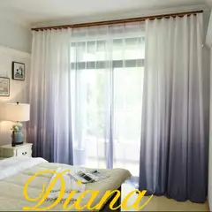 DIANA - CORTINA VISILLO DEGRADE 2 PAÑOS 140CM X 240CM COLOR MORADO
