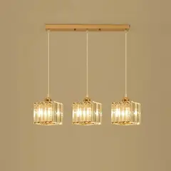 TATEE - Lámpara de pared Lámpara de araña 3 cabezas tiras largas Cuadrado