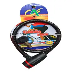 GENERICO - CANDADO DE GUAYA ANTIRROBO DE 80CM PARA BICICLETAS