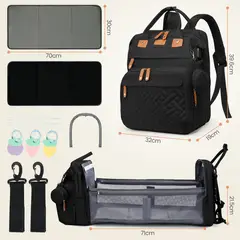 ZSPK - Mochila Multifuncional con Cama Plegable para Padres y Bebé