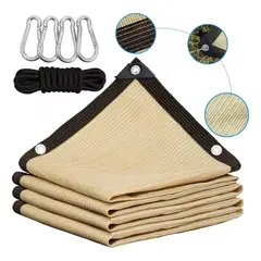 KUANGYE - Malla Sombra Para Jardin 6x4m 95% Reforzada Anti-uv Beige