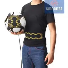 GENERICO - Cinturón de Entrenamiento Fútbol Negro y Amarillo