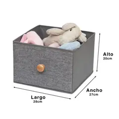 GENERICO - Caja Cubo Organizador Plegable Tela Closet Ropa