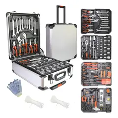 GENERICO - Maletín De Herramientas Profesional De 187 Piezas Con Ruedas