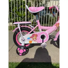 GENERICO - Bicicleta Aro 12 Con Ruedas De Aprendizaje Niñas R