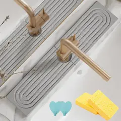 BLUEDREAMER - Tapete de piedra para grifo de fregadero de cocina