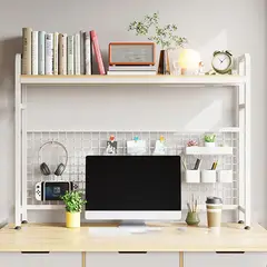 COZYNOOK - Organizador De Escritorio Multifuncional Con Repisa Metal