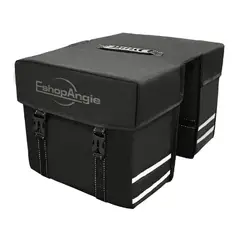 ESHOPANGIE - Alforja Para Bicicleta Bolso Doble Capacidad 25 Litros Negro