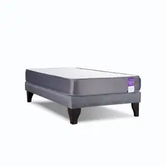 YAZZ - Cama Europea 1 Plaza Lotus Colchon Espuma Alta Densidad