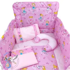 GENERICO - Set para Cuna Estándar Rosado Bailarina