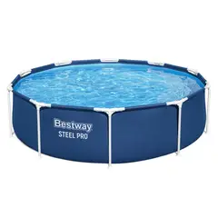 BESTWAY - Piscina estructural redonda 305x76 cm azul Steel pro