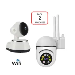 VIPA - Cámara Seguridad Interior/Exterior IP WIFI Full HD Robótica Pack 2 unidades