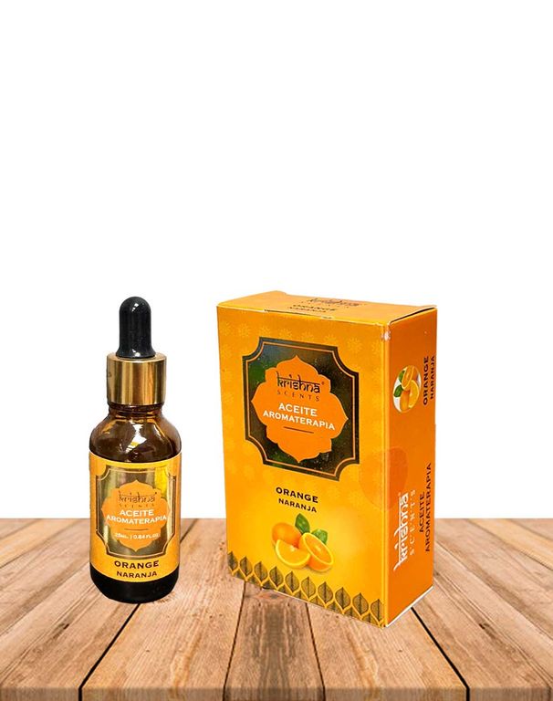 Aceite aromático Krishna 25ml Naranja con gotero.