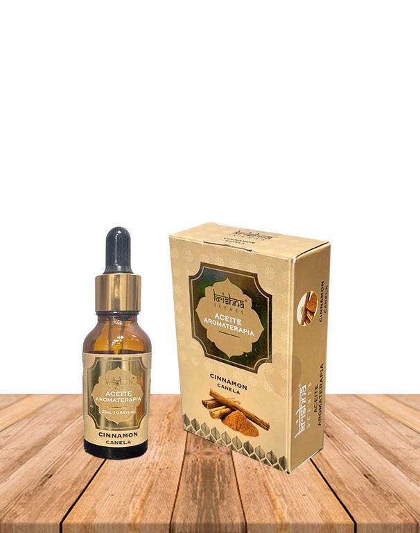 Aceite aromático Krishna 25ml Canela con gotero.