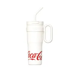 COCA COLA - Germ Termo Mug De 1100ml Vaso Térmico Agua Mega Tumbler Clásico Frío O Caliente Blanco