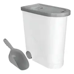 GENERICO - Contenedor de Alimentos 30 L para Mascotas Blanco