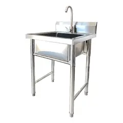 LABALAOS - Lavaplatos Individual Griferia Acero Inoxidable Plateado