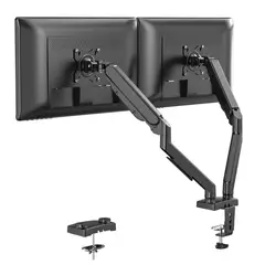 GENERICO - Soporte Monitor Mesa 2 Brazos 17-27 Pulgadas Negro