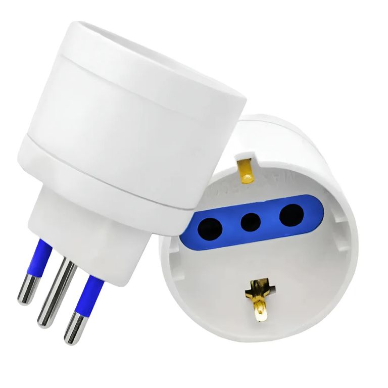 Adaptador Enchufe Europeo A Chileno Schuko Certificado Sec