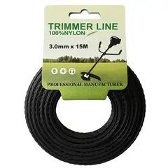 GENERICO - Nylon Desmalezadora Dentado 3.0mm x 15 Mts