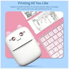 GENERICO - Mini Impresora Térmica Portátil de etiquetas Inalámbrica con Adhesivo