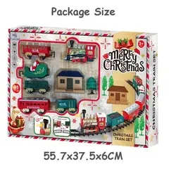 GENERICO - TREN DE NAVIDAD 35 PIEZAS CON LUZ Y SONIDO 5,7 METROS DE RIELES
