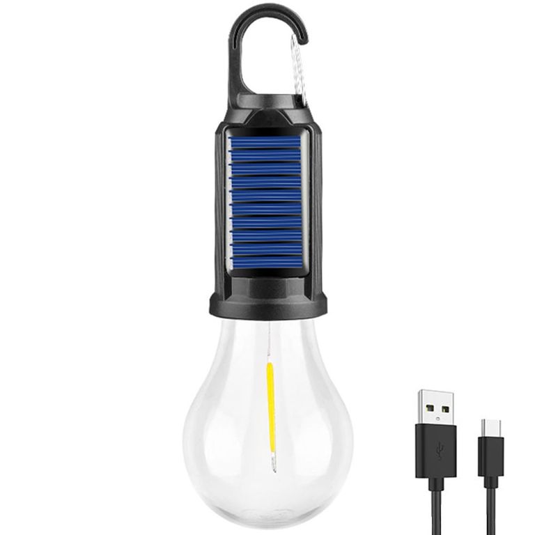 Ampolleta Solar Led Camping Luz Cálida