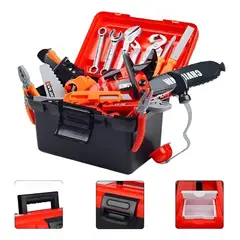 GENERICO - Maleta Herramientas Construcción De Juguete 55 Accesorios Rojo