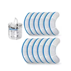 ATURE - Pack 12 Filtros Agua Para Bebedero Fuente Agua Perro Gato