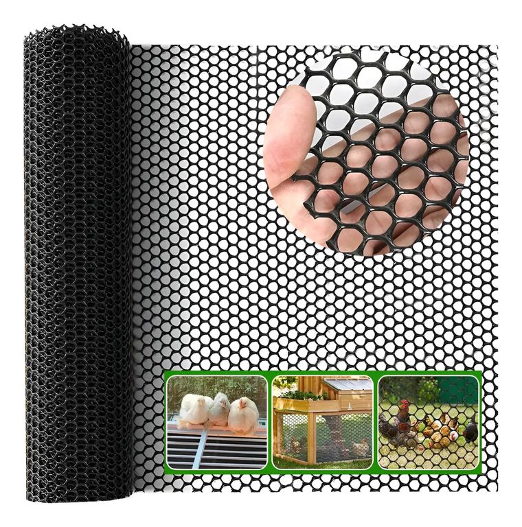Malla Alambre Seguridad Valla Plástico P Balcón Pollo 31cm X 100 Metros