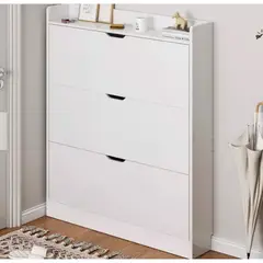 GENERICO - Zapatero Organizador De Entrada Moderno Color Blanco