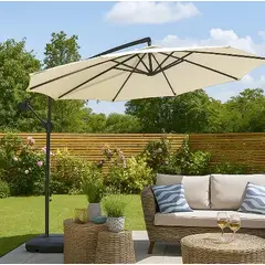 SPAZZIO - QUITASOL NEW BANANA BEIGE 3M CON BASE