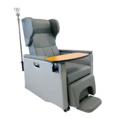 GLOMED - Butaca Clínica Reclinable Soporte Cabeza Portasuero y Mesa