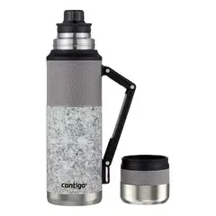CONTIGO - Termo al vacío de acero inoxidable Thermalock 1,182 ml, plateado, a prueba de fugas