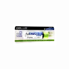 DBLUE - AA 2700 mAh Recargable DBPR2700T + energía reutilizable y capacidad superior