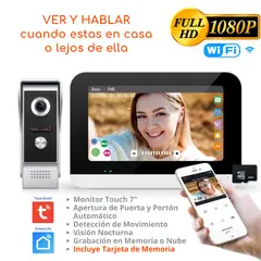 D MOTICA - Video Portero Wifi Inteligente Full Hd con Monitor Touch 7 Pulgadas