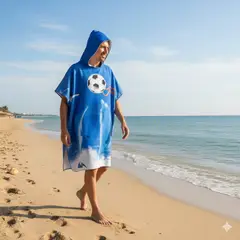 GARSIL - Toalla Capucha De Playa Adulto Con Broches Tipo Surf Poncho Hombre