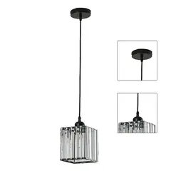 TATEE - Lámpara de pared Cabezal único cuadrado negro