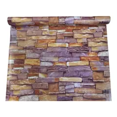 SUPERCENTER - Papel Mural Texturizado Autoadhesivo Rollo 10mx60cm 39patrón Ladrillo2