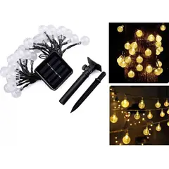 ANYHOGAR - Guirnalda De Luces 50 Led Hada Esfera Solar Luz Cálida 10m